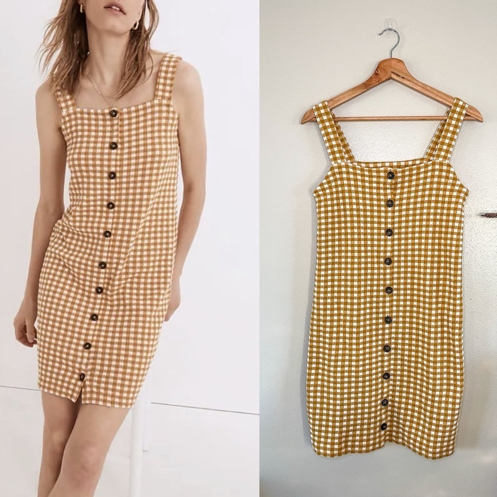 Madewell | NWT Gingham Button-Down Dress